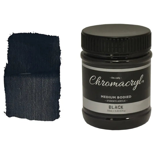 BLACK Chromacryl Student Acrylic 250ml