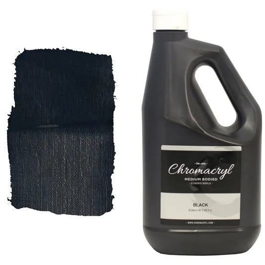 BLACK Chromacryl Student Acrylic 2 Litre