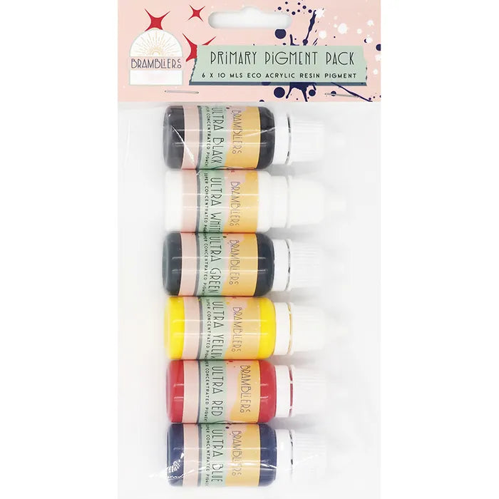 xx Bramblier Ecrylimer Pigment 6 x 10ml Primary Colours