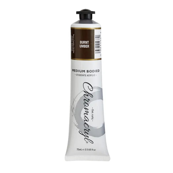 BURNT UMBER Chromacryl Student Acrylic 75ml