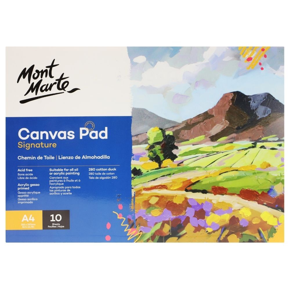 Mont Marte Canvas Pad A4 280gsm 10 Sheets