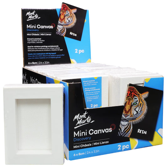 Mont Marte Mini Canvas 6 x 8cm 2pc