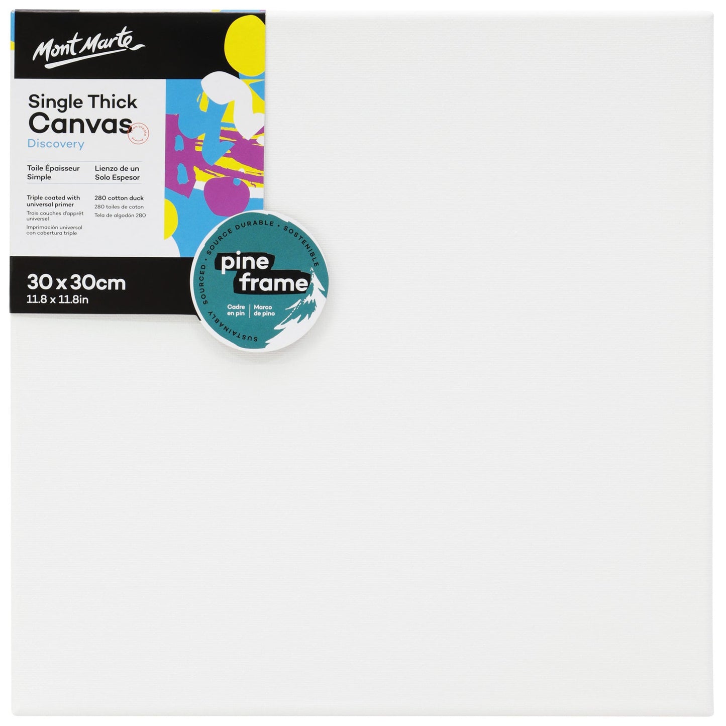 Mont Marte Discovery Canvas Single Thick 30 x 30cm