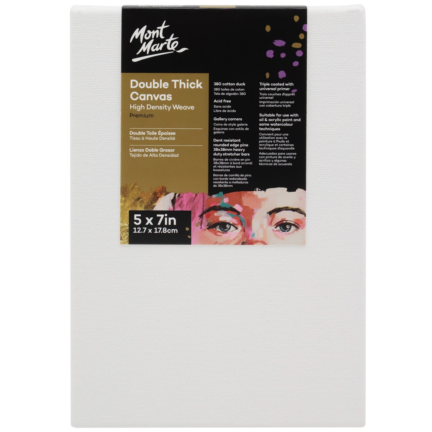 Mont Marte Premium Canvas Double Thick 5" x 7" - 12.7 x 17.8cm