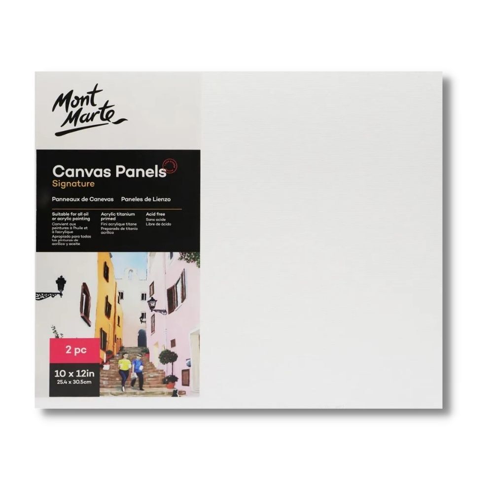 Mont Marte Signature Canvas Panel 10" x 12" - 25.4 x 30.5cm - Pk2