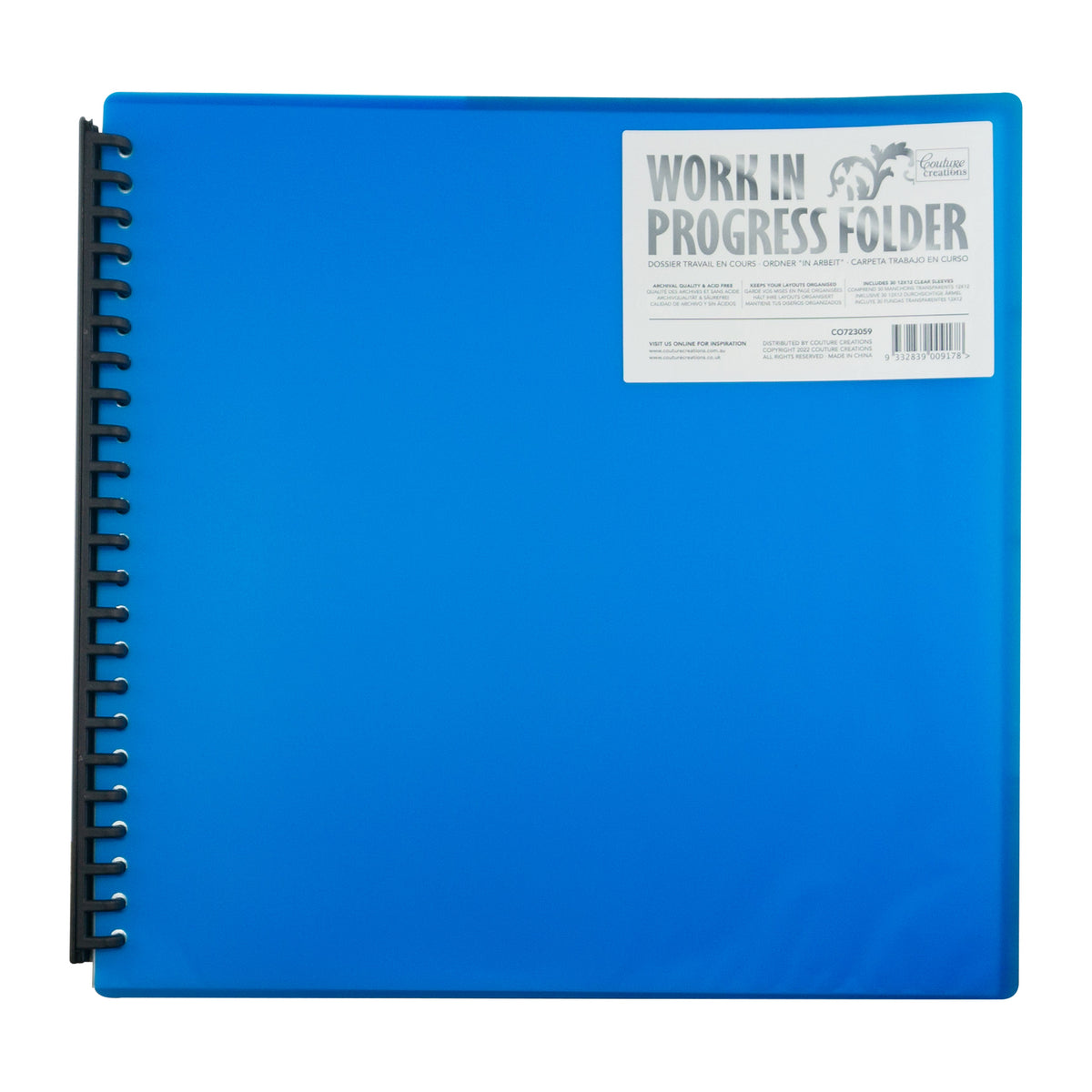 Work in Progress Folder - Blue – Creative Dreams Pty Ltd