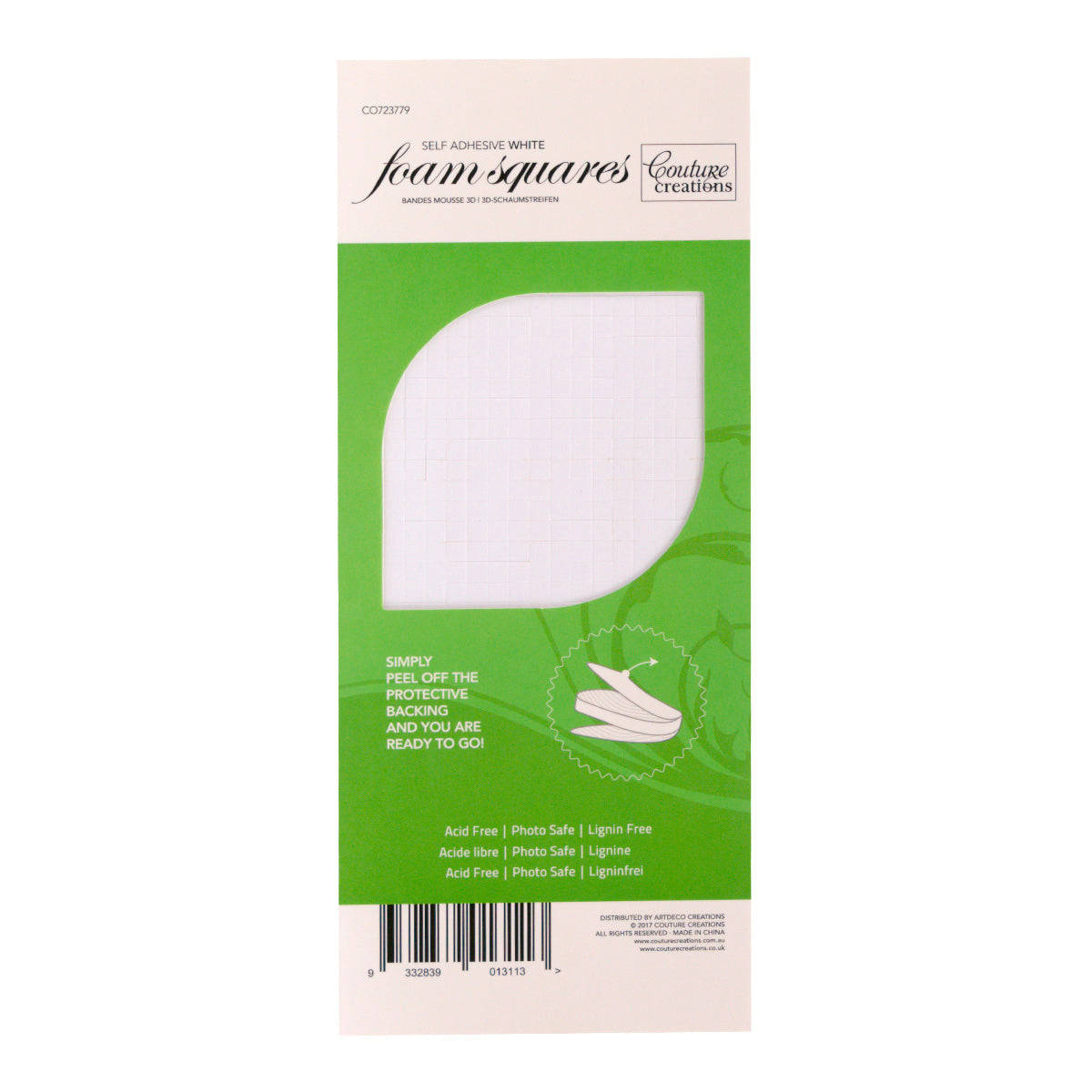 Adhesive - 3D Foam - White - Squares (940 pcs)