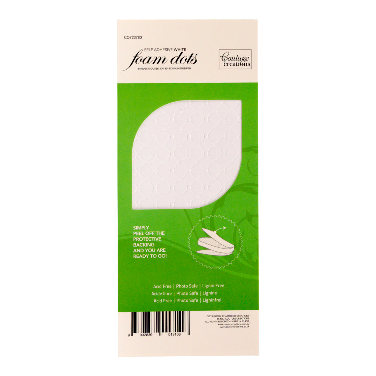 Adhesive - 3D Foam - White - Dots (152 pcs)