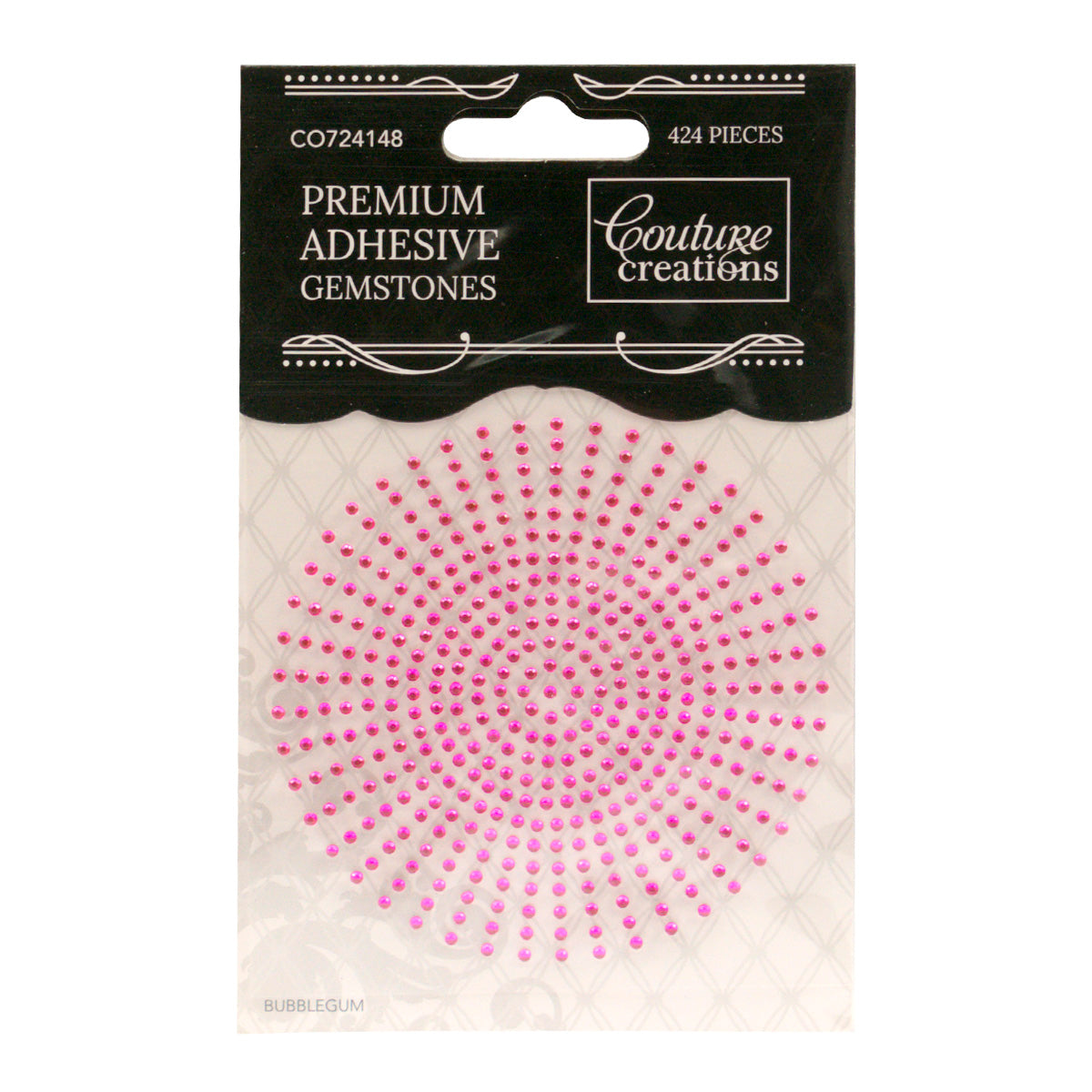 CC Gemstones 2mm Adhesive - Bubblegum Pink 424pce
