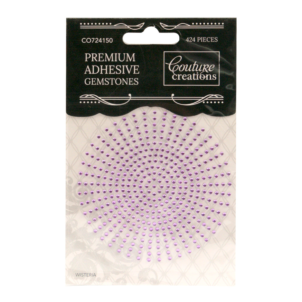 CC Gemstones 2mm Adhesive - Wisteria Violet 424pce