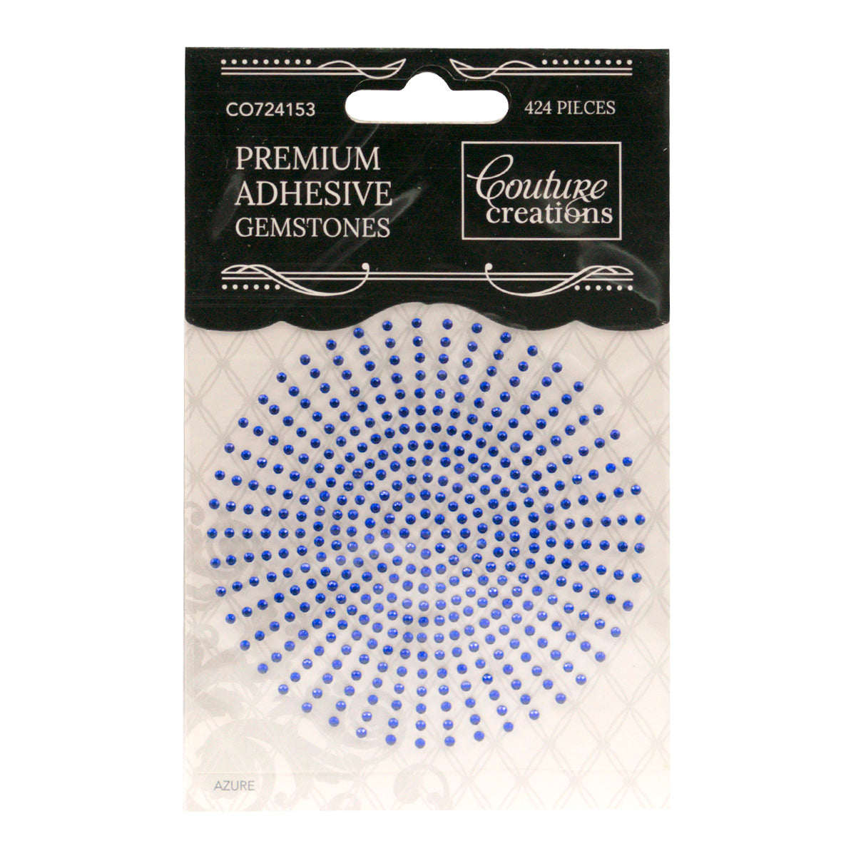 CC Gemstones 2mm Adhesive - Azure Blue 424pce