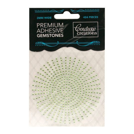 CC Gemstones 2MM Adhesive - Celadon Green 424pce