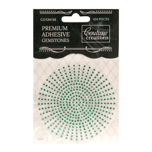 CC Gemstones 2mm Adhesive - Jade Green 424pce