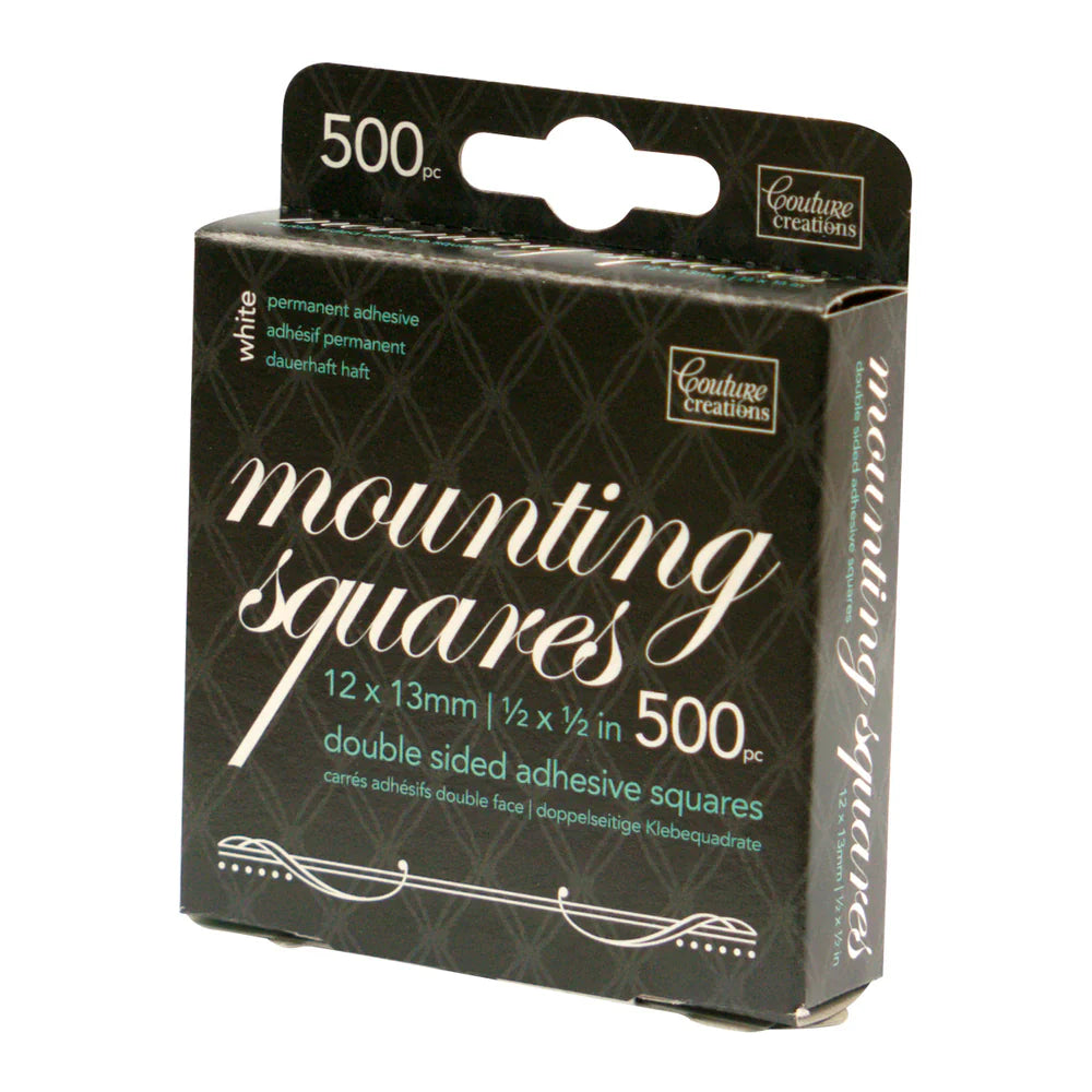 CC Adhesive - Mounting Squares - White Permanent (500)