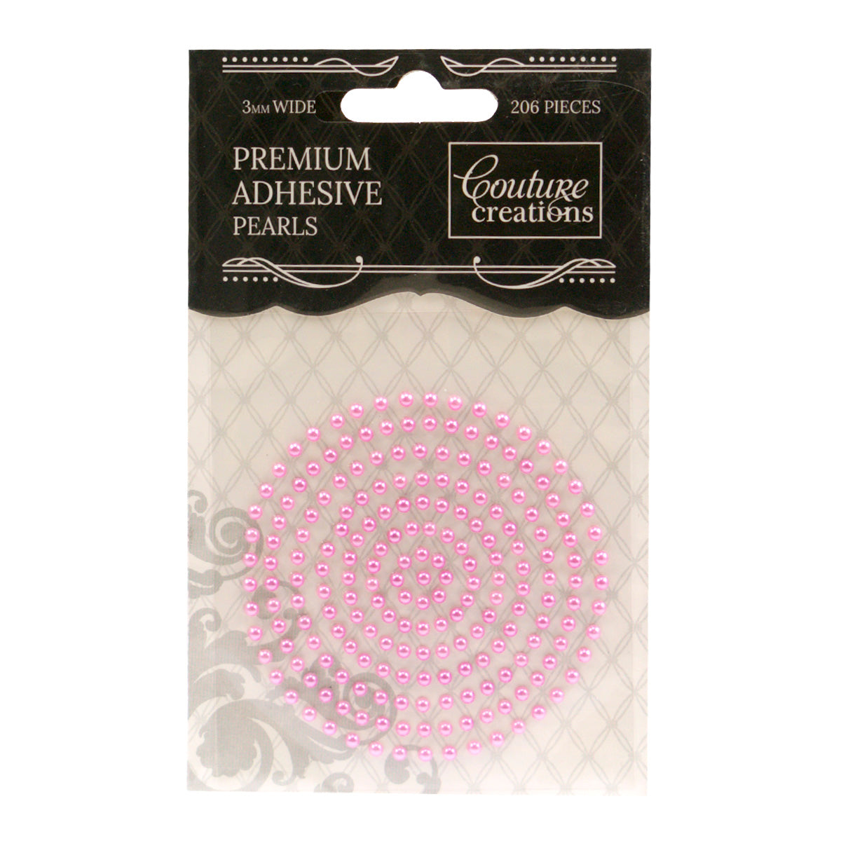 CC Pearls 3mm Adhesive - Pretty Pink 206pce