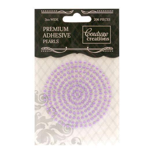 CC Pearls 3mm Adhesive - Petunia Purple 206pce