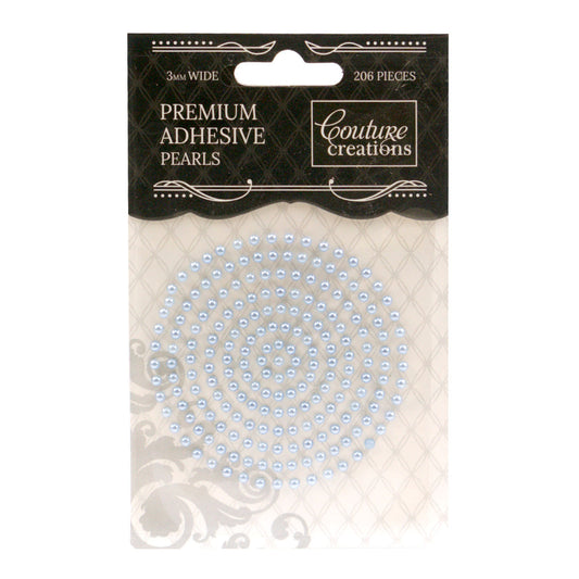 CC Pearls 3mm Adhesive - Cornflower Blue 206pce
