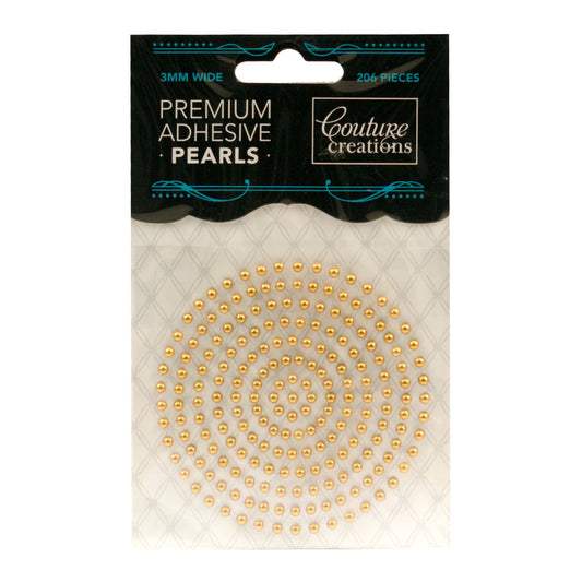 CC Pearls 3mm Adhesive - Glamorous Gold 206pce
