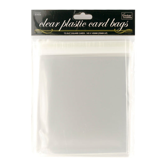 Peel n Seal Clear Card Bags Pk50 145mm x 145mm