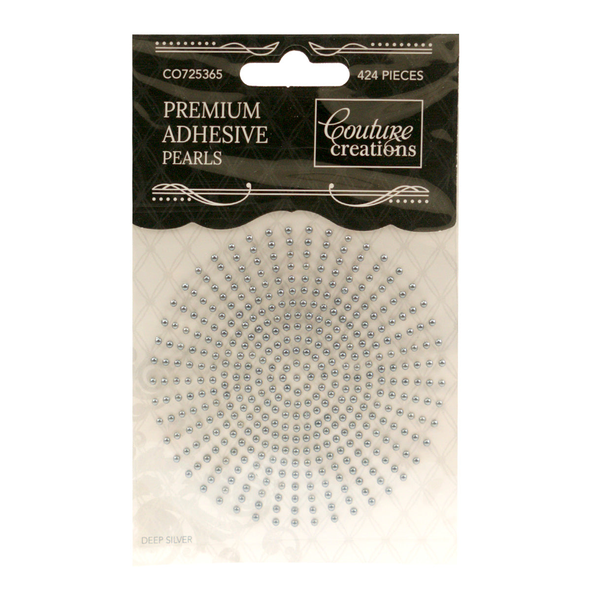 CC Pearls 2mm Adhesive - Antique Silver 424pce