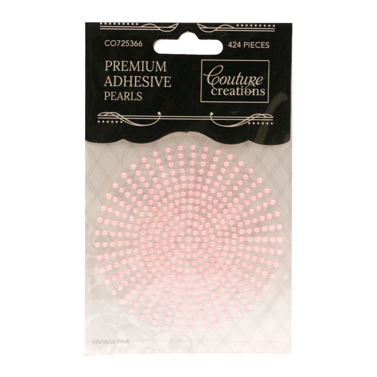 *Adhesive Pearls - Vintage Pink (2mm- 424pc)