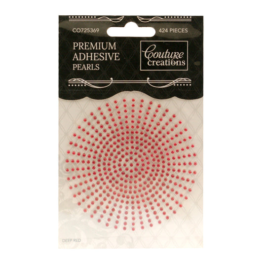 CC Pearls 2mm Adhesive - Deep Red 424pce