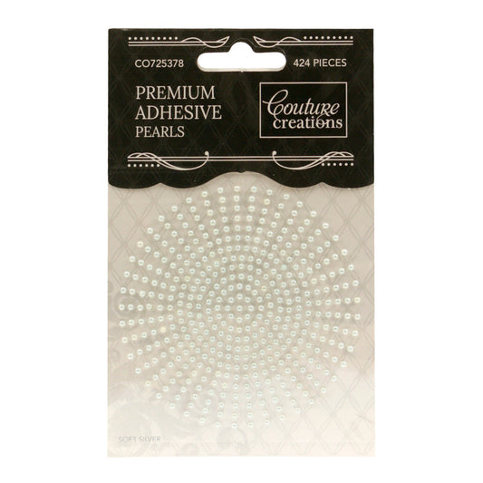 CC Pearls 2mm Adhesive - Soft Silver 424pce