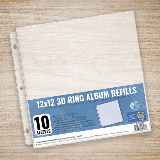 CC 12X12 3D Ring Album Refills -12x12 Pk10