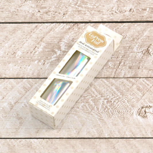 CC GoPress Heat Activated Foil SILVER (IRIDESCENT MATERIAL FINISH)