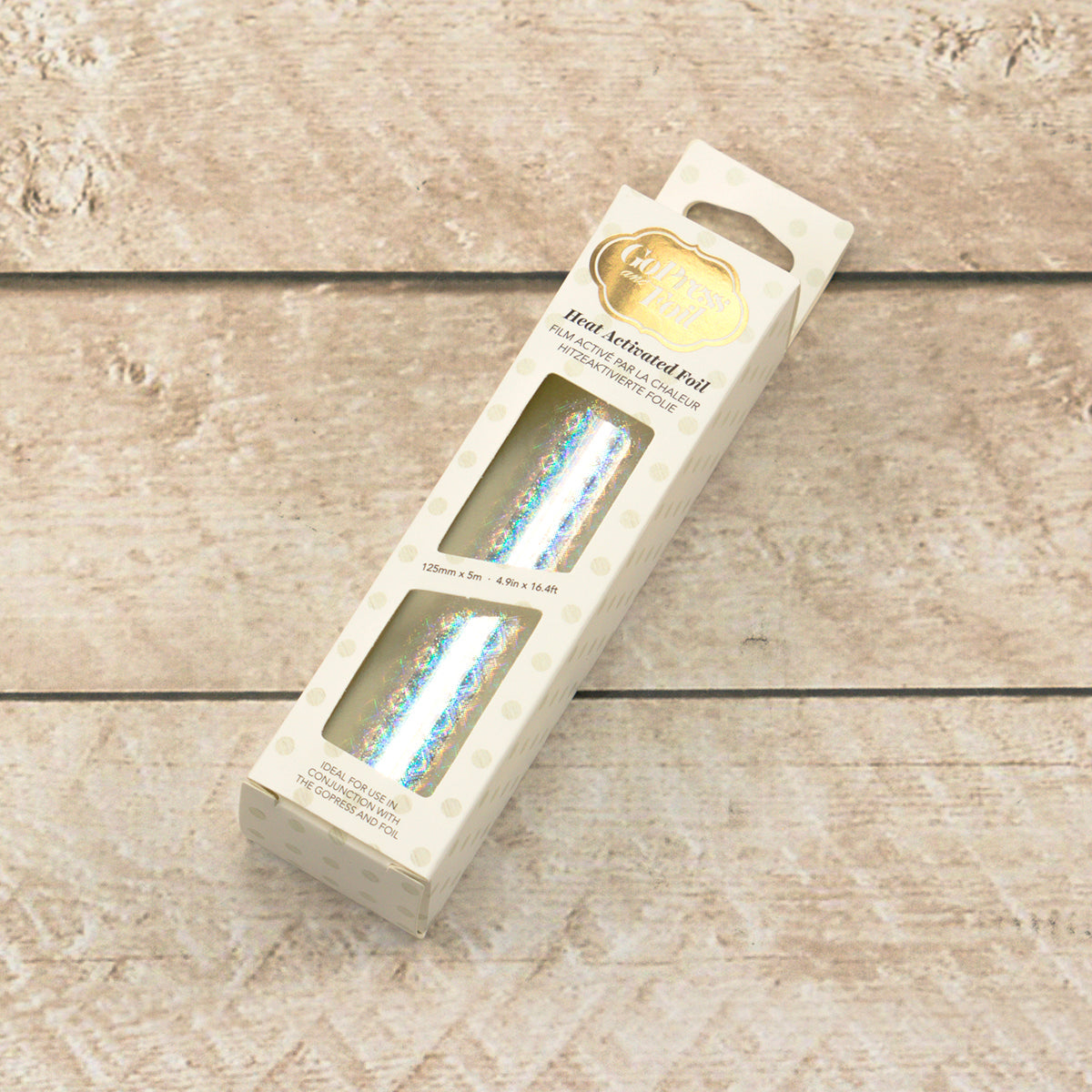 CC GoPress Heat Activated Foil SILVER (IRIDESCENT DIAMOND FINISH)