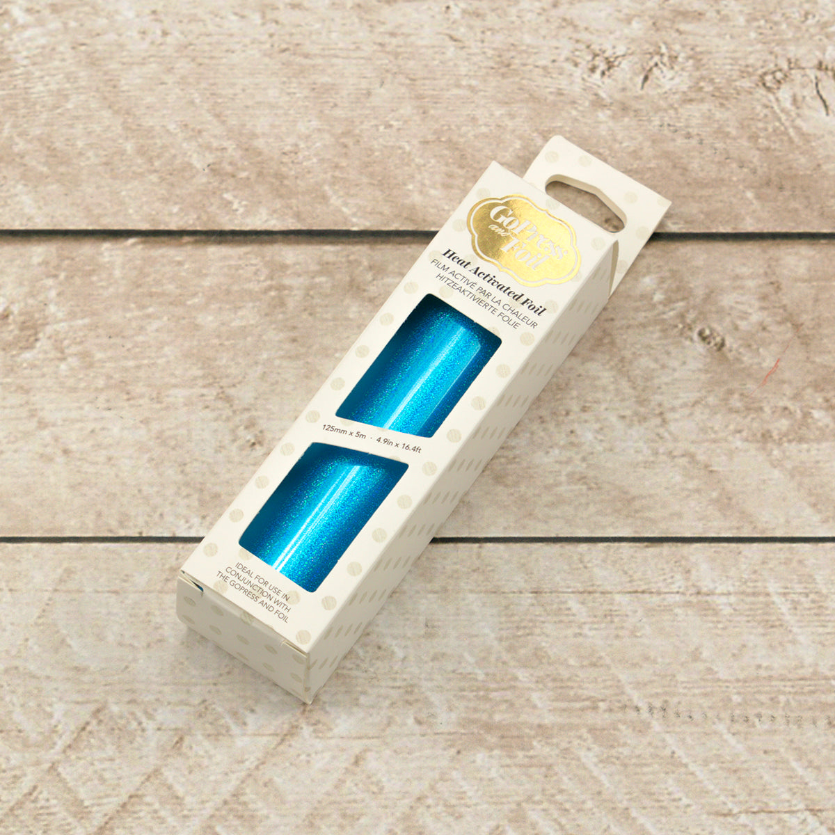 CC GoPress Heat Activated Foil CYAN (IRIDESCENT SPARKS PATTERN)