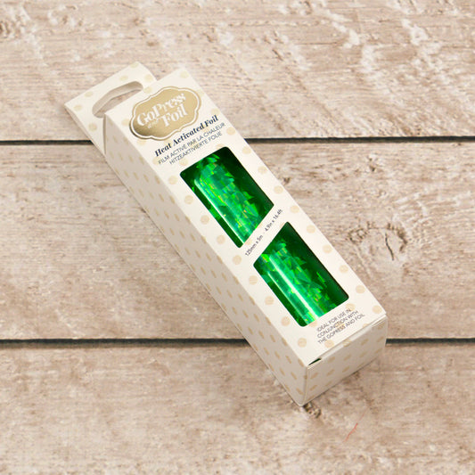 CC GoPress Heat Activated Foil GREEN (IRIDESCENT TRIANGLE FINISH)