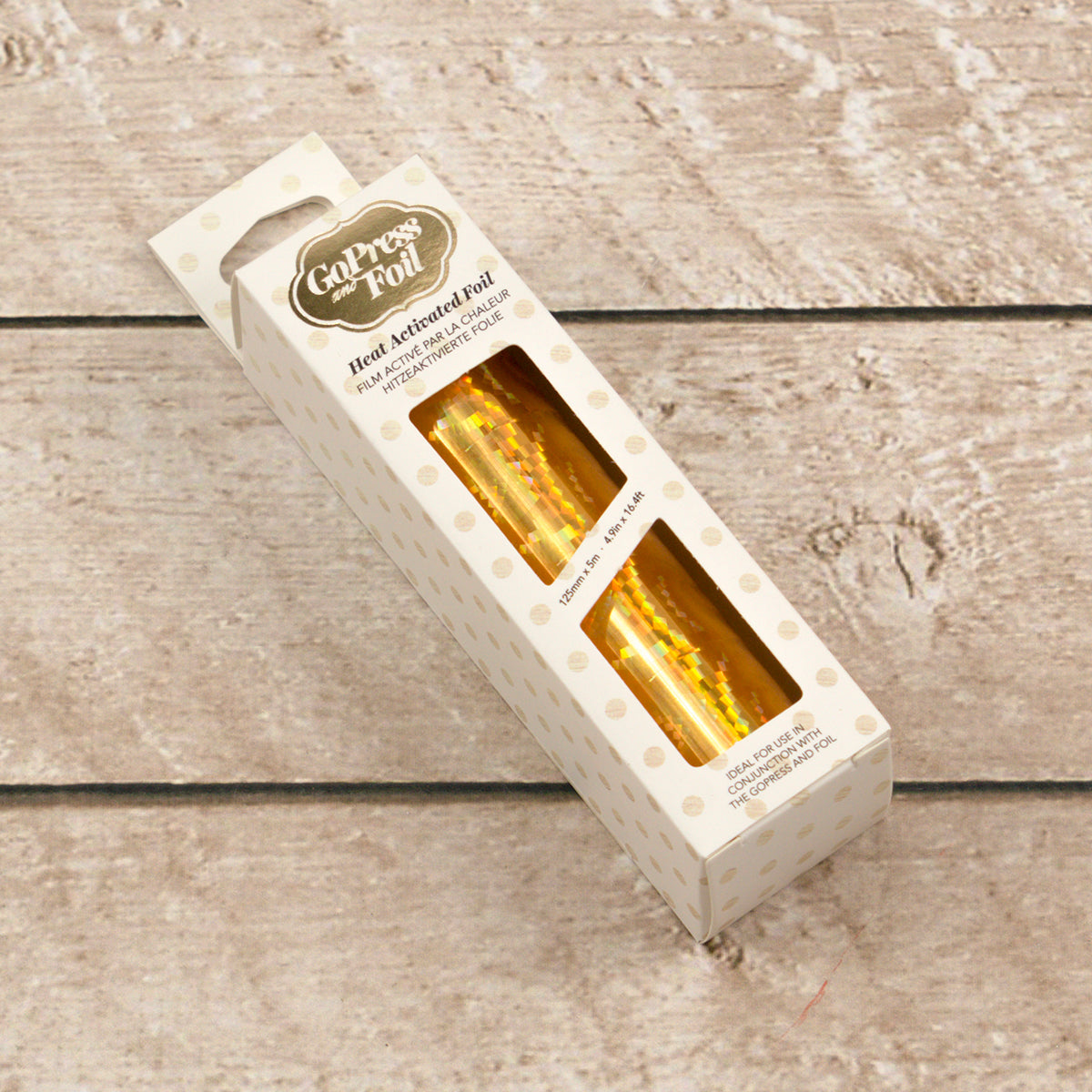CC GoPress Heat Activated Foil GOLD (IRIDESCENT SPIRAL pattern)