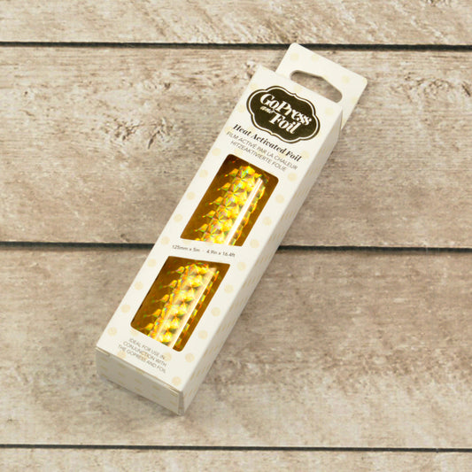 CC GoPress Heat Activated Foil GOLD (IRIDESCENT SQUARE Finish)