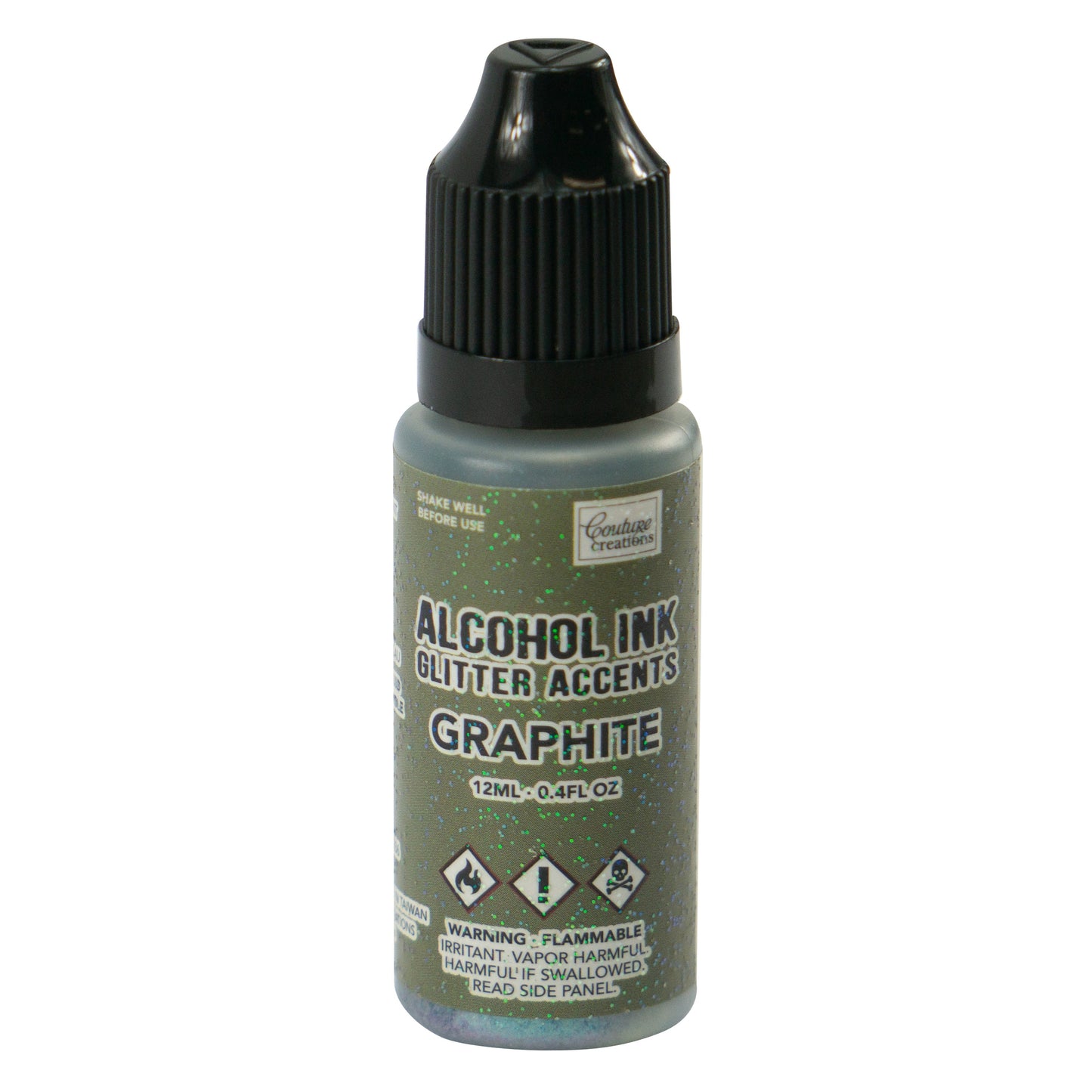 CC Alcohol Ink Glitter Accents Graphite 12ml