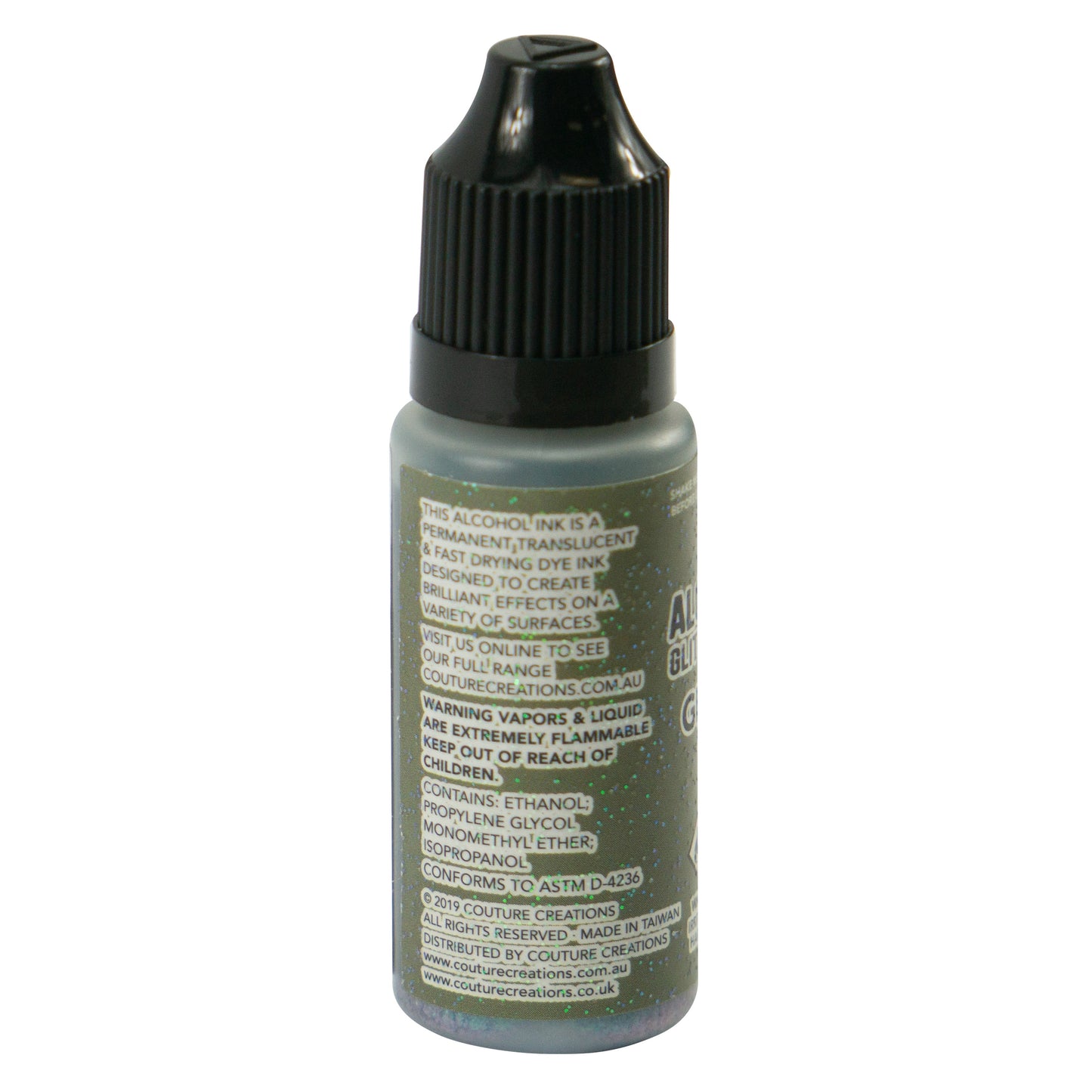 CC Alcohol Ink Glitter Accents Graphite 12ml