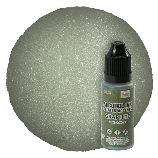 CC Alcohol Ink Glitter Accents Graphite 12ml