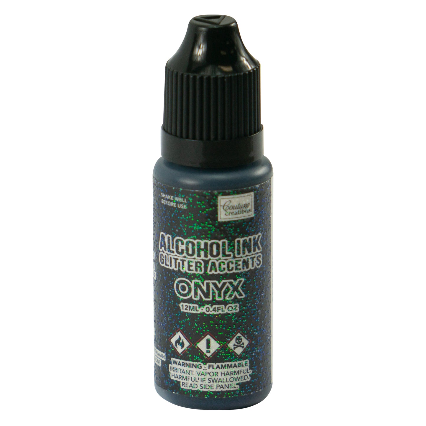 CC Alcohol Ink Glitter Accents Onyx 12ml