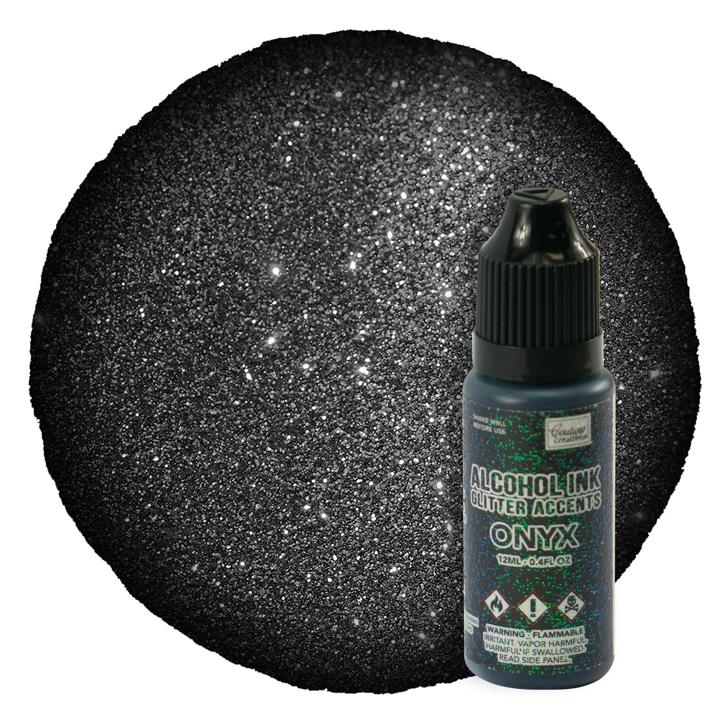 CC Alcohol Ink Glitter Accents - Onyx - 12mL | 0.4fl oz