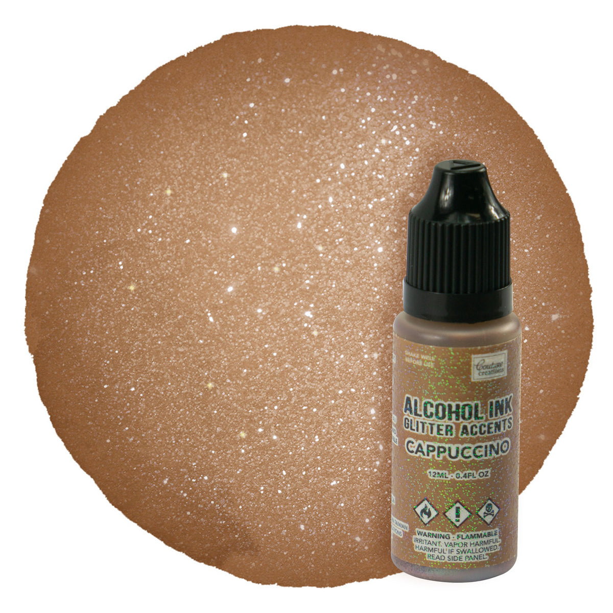 CC Alcohol Ink Glitter Accents Cappucino 12ml