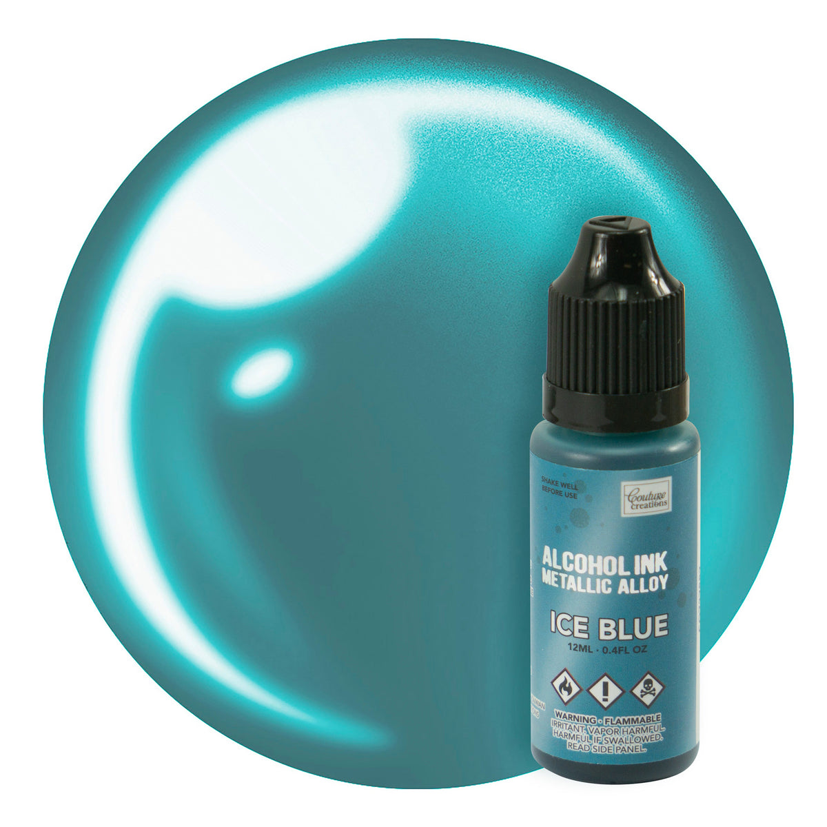 CC Alcohol Ink Metallic Alloy Iced Blue 12ml