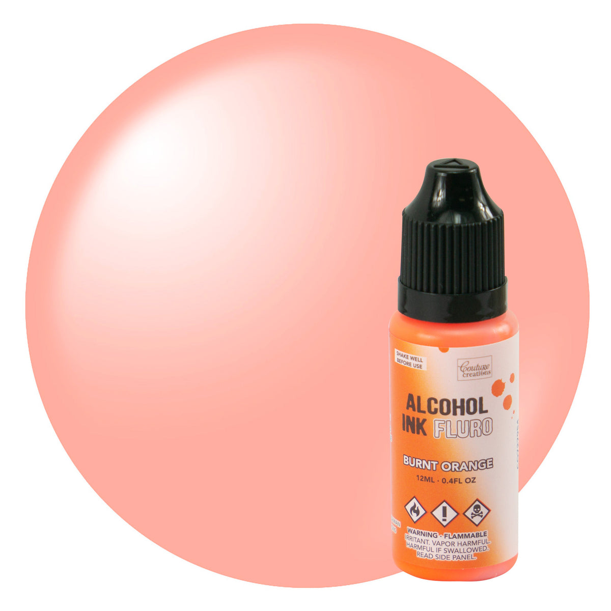 CC Alcohol Ink Fluro Burnt Orange 12ml