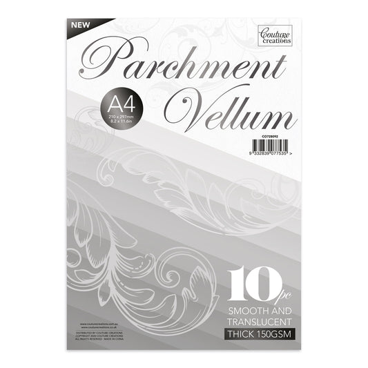 A4 Parchment Vellum (10pc | 150gsm) 210 x 297mm | 8.2 x 11.6in