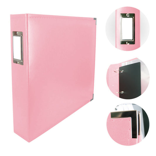 CC Faux Leather 12X12 3D Ring Album BABY PINK