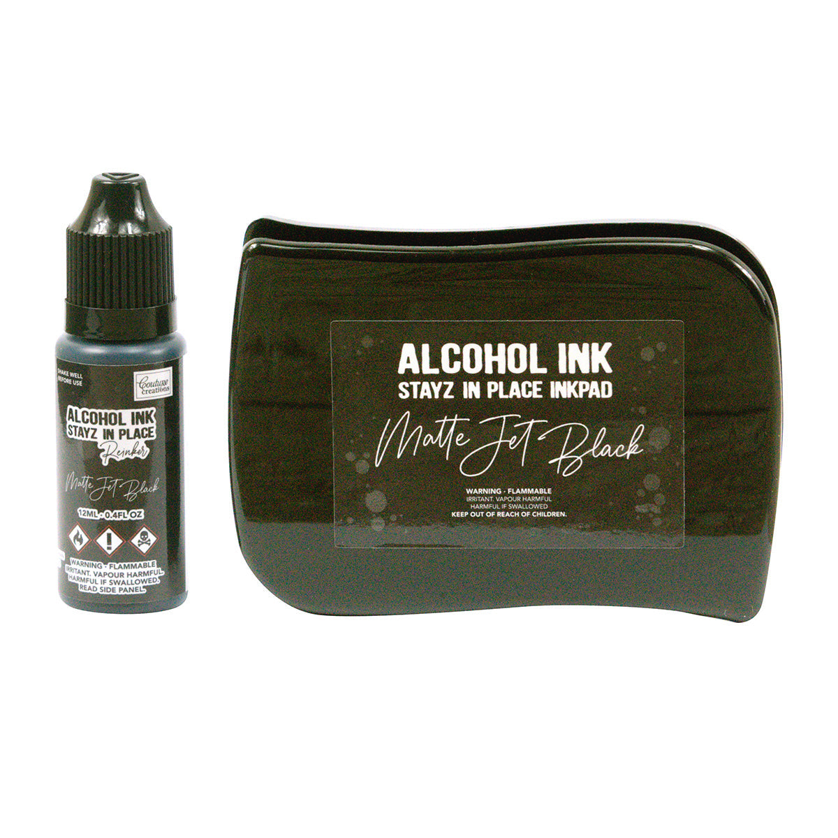 Stayz in Place Alcohol Ink Pad w/Reinker Matte Jet Black