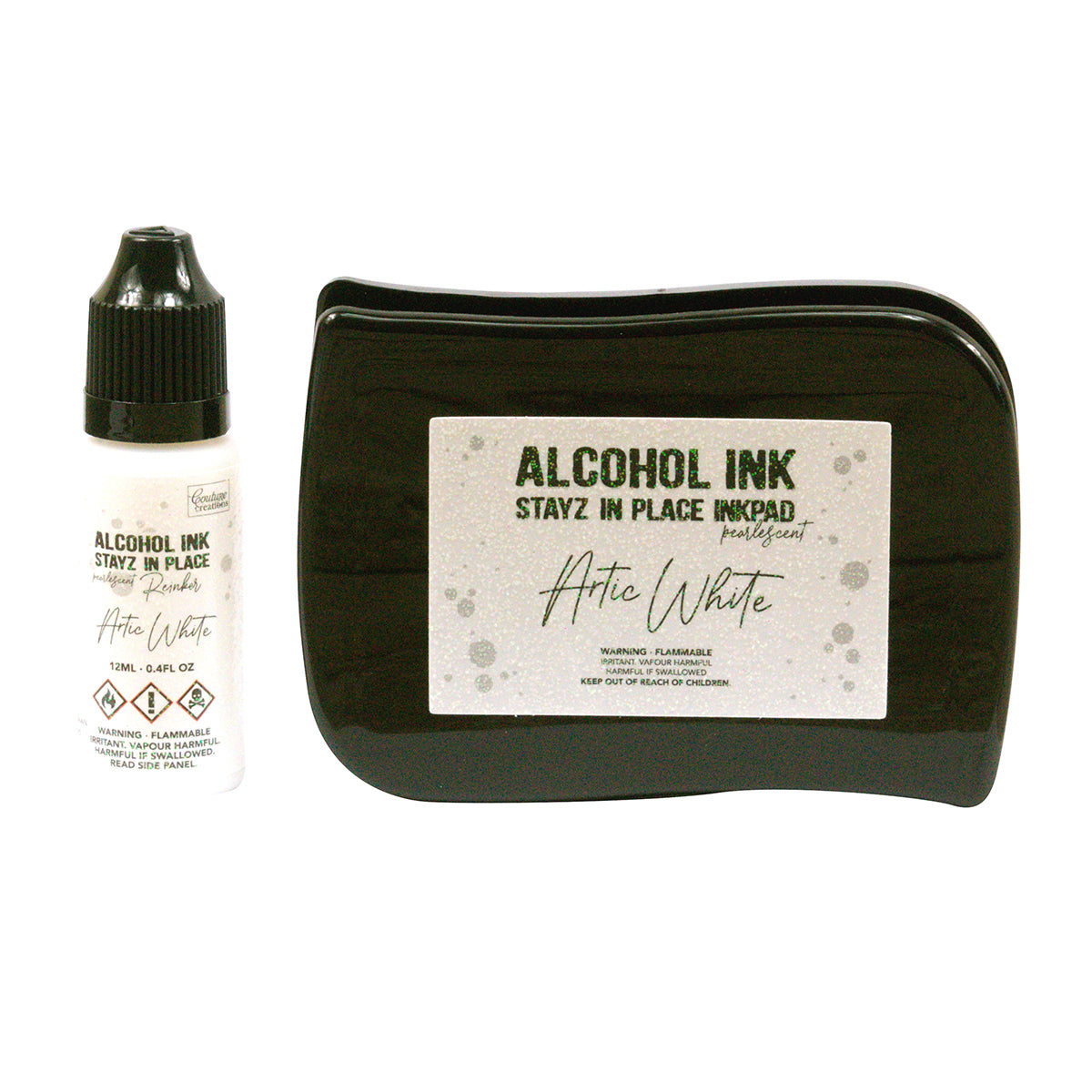 Stayz in Place Alcohol Ink Pad w/Reinker Artic White Pearlescent