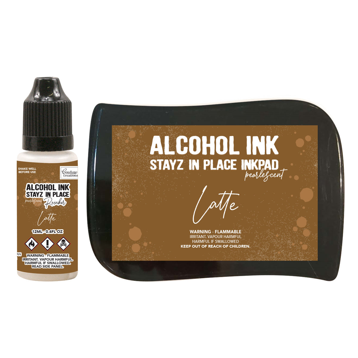 Stayz in Place Alcohol Ink Pad w/Reinker Latte Pearlescent