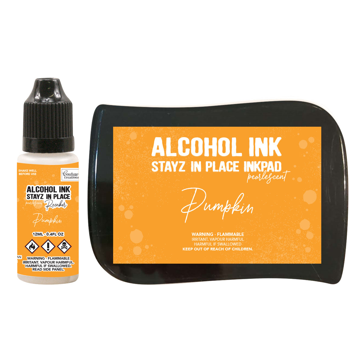 Stayz in Place Alcohol Ink Pad w/Reinker Pumpkin Pearlescent