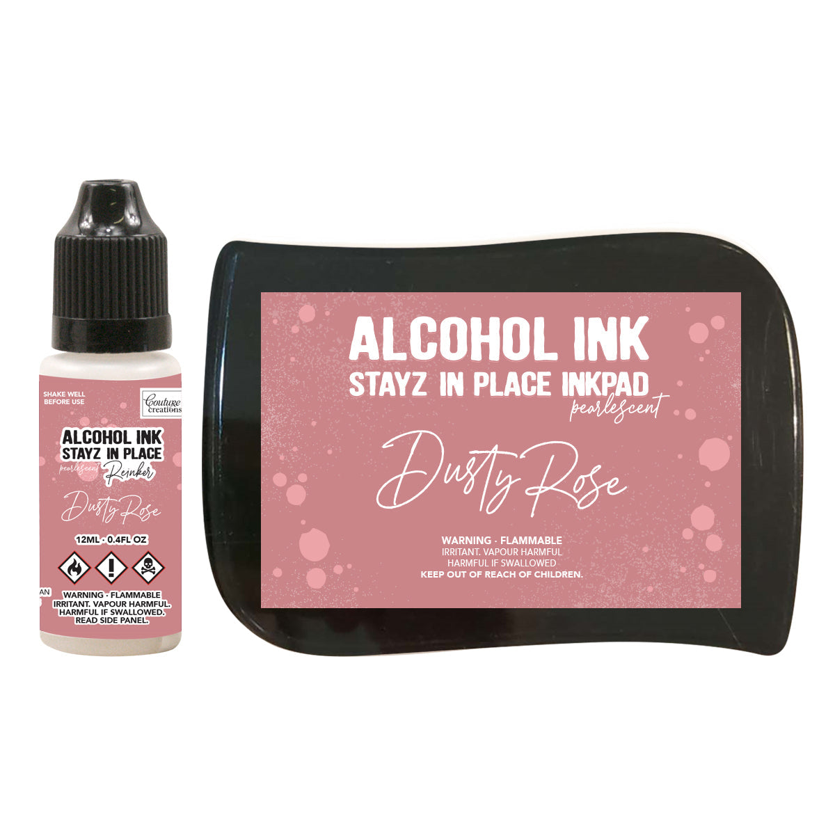 Stayz in Place Alcohol Ink Pad w/Reinker Dusty Rose Pearlescent