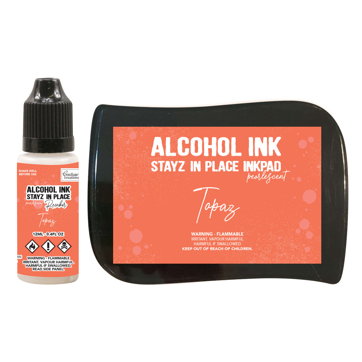 Stayz in Place Alcohol Ink Pad w/Reinker Topaz Pearlescent